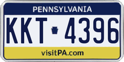 PA license plate KKT4396
