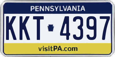 PA license plate KKT4397