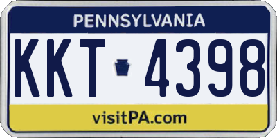 PA license plate KKT4398