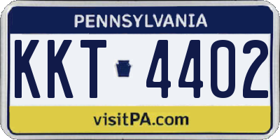 PA license plate KKT4402