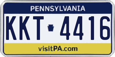PA license plate KKT4416