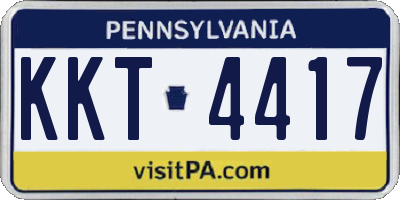 PA license plate KKT4417