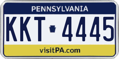 PA license plate KKT4445