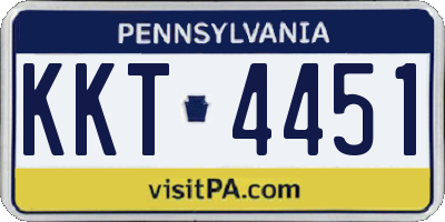 PA license plate KKT4451