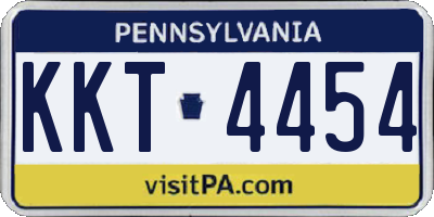 PA license plate KKT4454