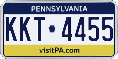 PA license plate KKT4455