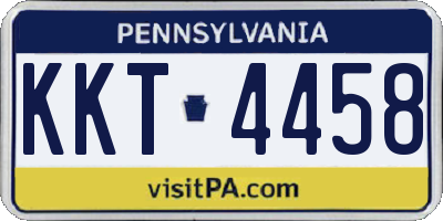 PA license plate KKT4458