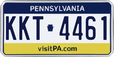 PA license plate KKT4461