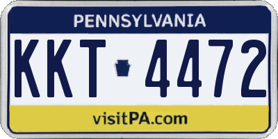 PA license plate KKT4472