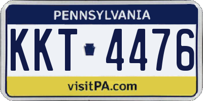 PA license plate KKT4476