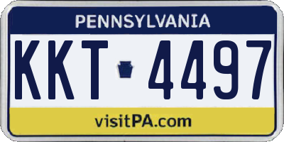 PA license plate KKT4497
