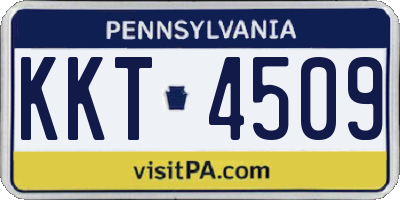 PA license plate KKT4509