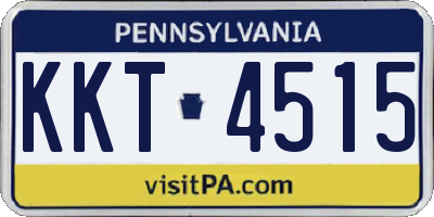 PA license plate KKT4515