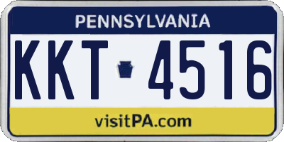 PA license plate KKT4516