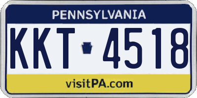 PA license plate KKT4518