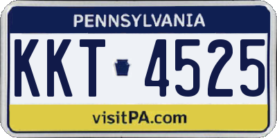 PA license plate KKT4525