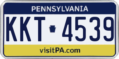 PA license plate KKT4539