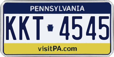 PA license plate KKT4545
