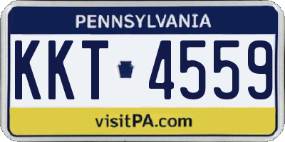 PA license plate KKT4559
