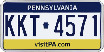 PA license plate KKT4571