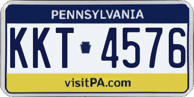 PA license plate KKT4576