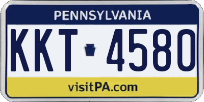 PA license plate KKT4580