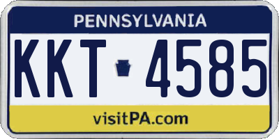PA license plate KKT4585