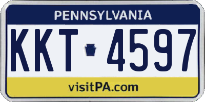 PA license plate KKT4597