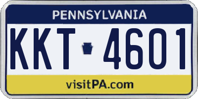 PA license plate KKT4601