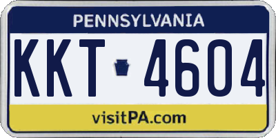 PA license plate KKT4604