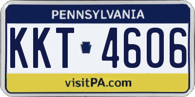 PA license plate KKT4606
