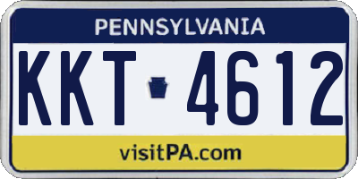 PA license plate KKT4612