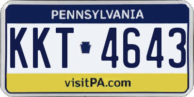 PA license plate KKT4643