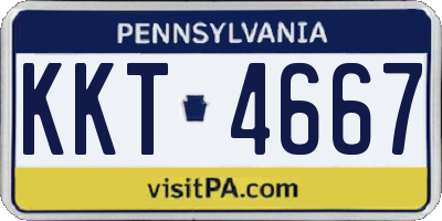 PA license plate KKT4667