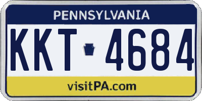 PA license plate KKT4684