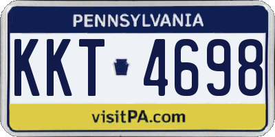PA license plate KKT4698