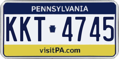 PA license plate KKT4745