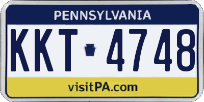 PA license plate KKT4748