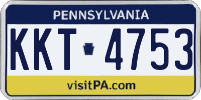 PA license plate KKT4753