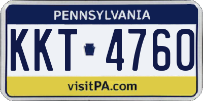 PA license plate KKT4760