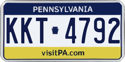 PA license plate KKT4792