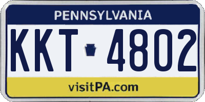 PA license plate KKT4802
