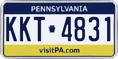 PA license plate KKT4831