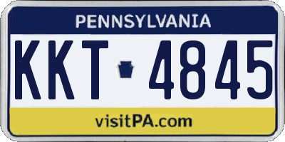 PA license plate KKT4845
