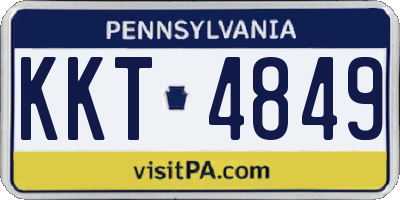 PA license plate KKT4849