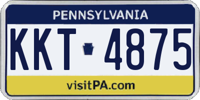 PA license plate KKT4875