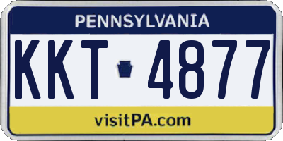 PA license plate KKT4877
