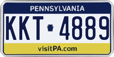 PA license plate KKT4889