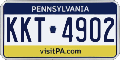 PA license plate KKT4902