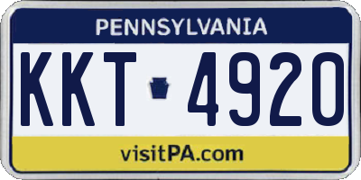 PA license plate KKT4920